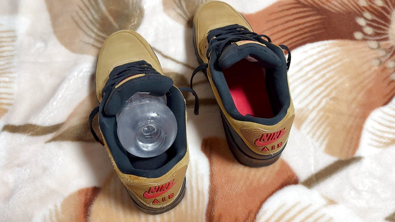 Fucking my new Nike Air Max 90 using fleshlight part 2 ( cumming inside )