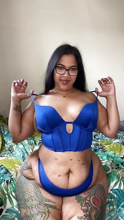 Titty Tease Asian BBW Plays with Her Breasts