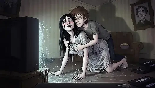 Beautiful Horror Girl Crawled Out of My TV