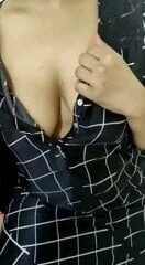 My hot wife showing tits to my friend