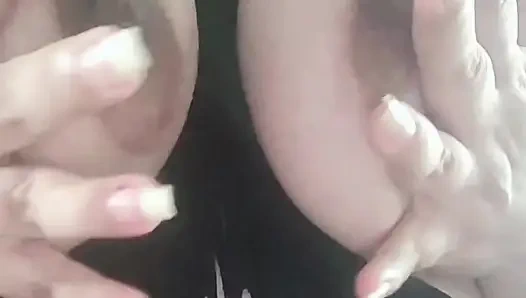 See how I play with me, caressing me for you