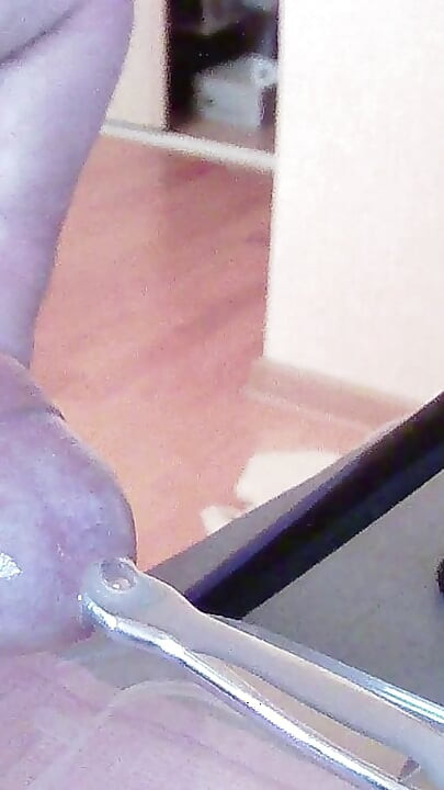 Extreme guyon cock sounding close up with cumshot