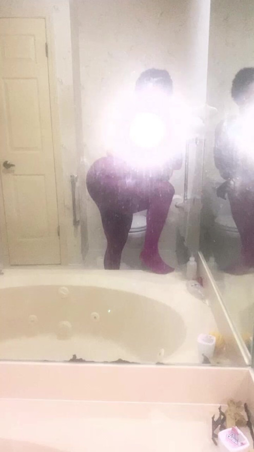 Black big booty mistress in shorts