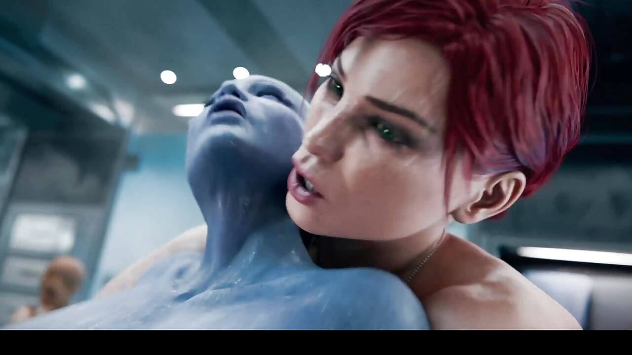 Liara T'Soni Hardcore Gangbang in Women's Bathroom