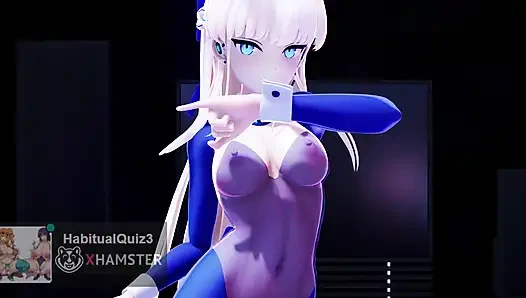 MMD R18 Asuma Toki AGASSY секс-танец публичный 3D, хентай хочет секс-трах жесткого дилдо неверной жены