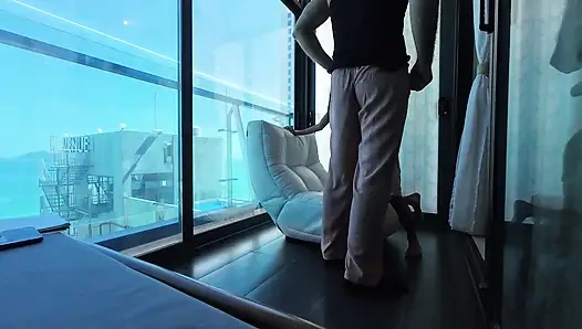 Tattooed Young Asian Sucking and Fucking Ends with Shaking Mega Orgasm