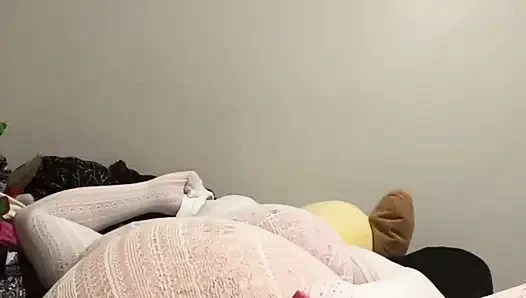 Cableknit Tights Encased Orgasms