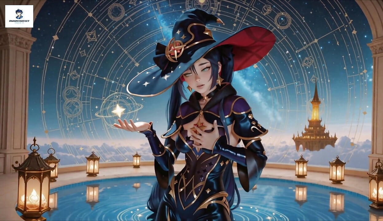 Genshin Impact Mona animowane anal stopy obciąganie titjob