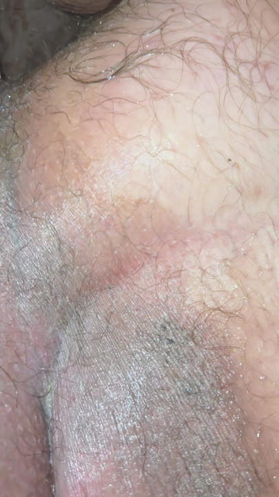 Black Daddydildo working on my hairy Boypussy in the shower.