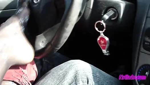 In the Car Playing with My Husband