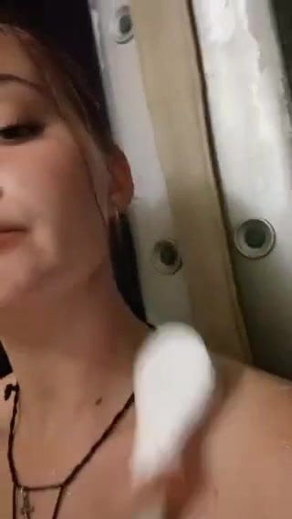 British girl fingers herself in the shower!