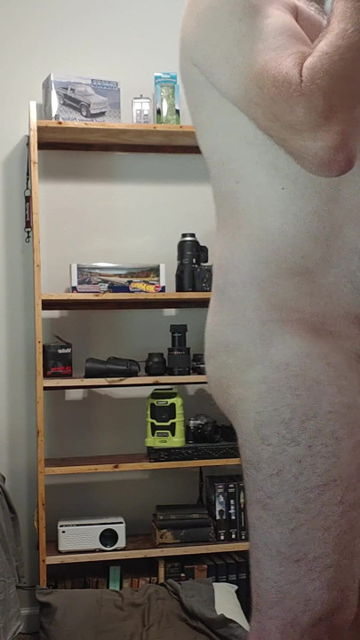 Naked Uncut Cock Masturbation Session