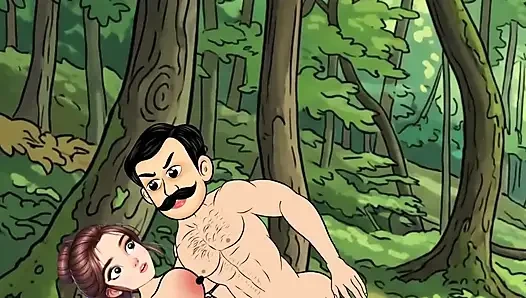 Big Boobs and Big Dick Funking Cartoon Video in Jungle Sex