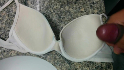 Cum on inner side white bra