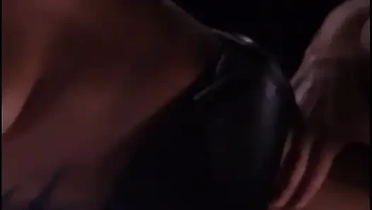 Tattooed lesbian gets her kick outside on a car - pierced MILF'S