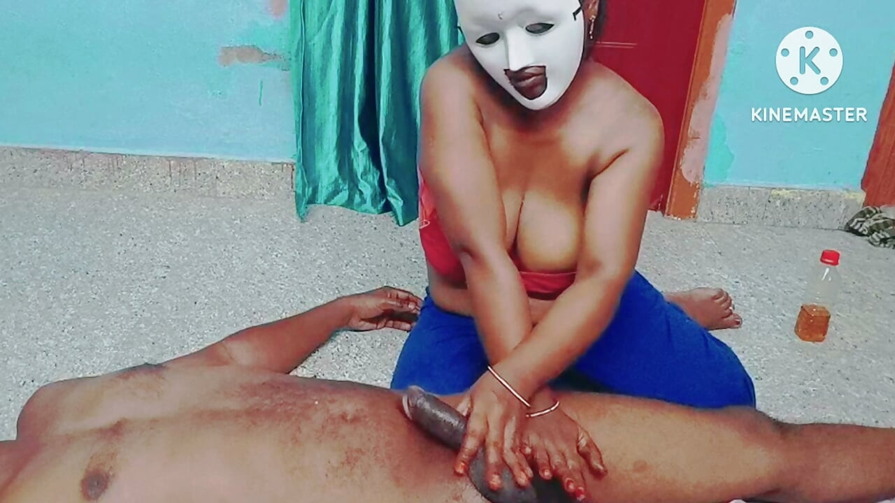 Hot huge boobs girl giving cock massage service with hand job in the massage centre - huge boobs sucking with loud moaning