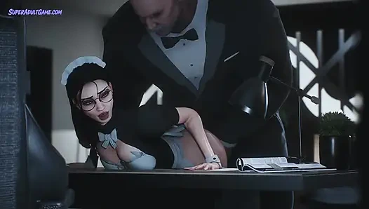 Застенчивую тинку наказал и жестко трахнул ее босс (3D реалистично без цензуры)