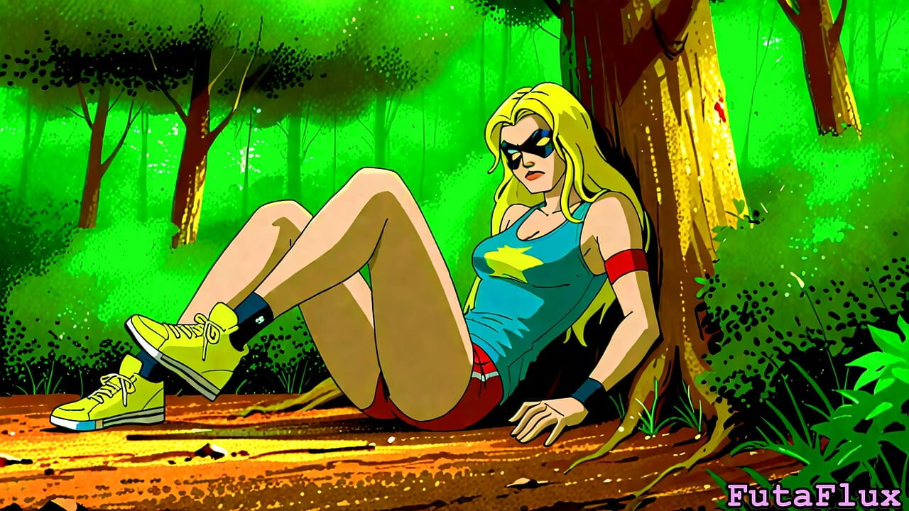 Futanari Carol Danvers -, svršavanje, samosisanje i više!