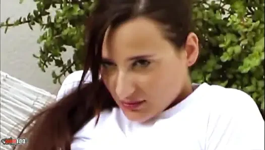 Eva: Great Brunette with Big Boobs Eva Doing a Hot Striptease