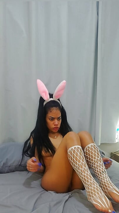 Cute Young Woman in White Lingerie Plays with Her Pussy and Flirts with Her Lovense for the First Time