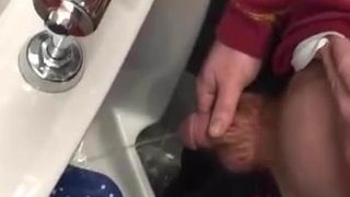 Urinal pissing - video 2
