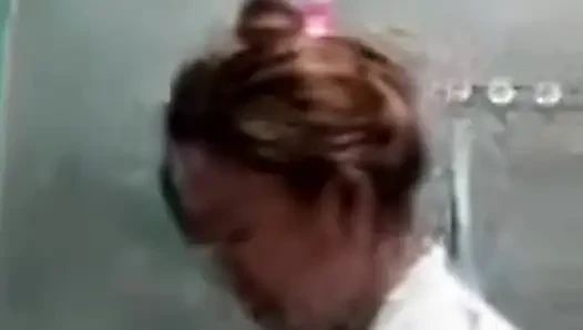 Srepaunt Is Taking A Shower Making A Big Cock