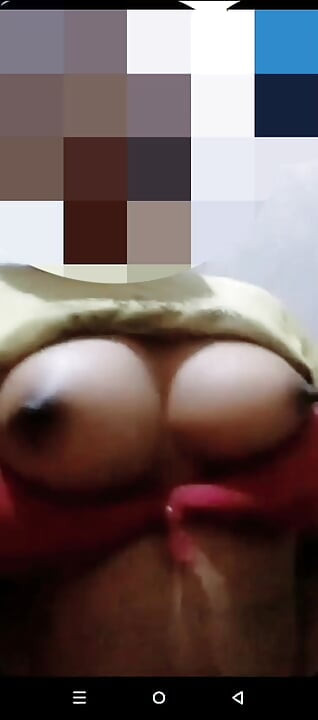 I recorded the cellphone screen during a video call with a hot widow part1