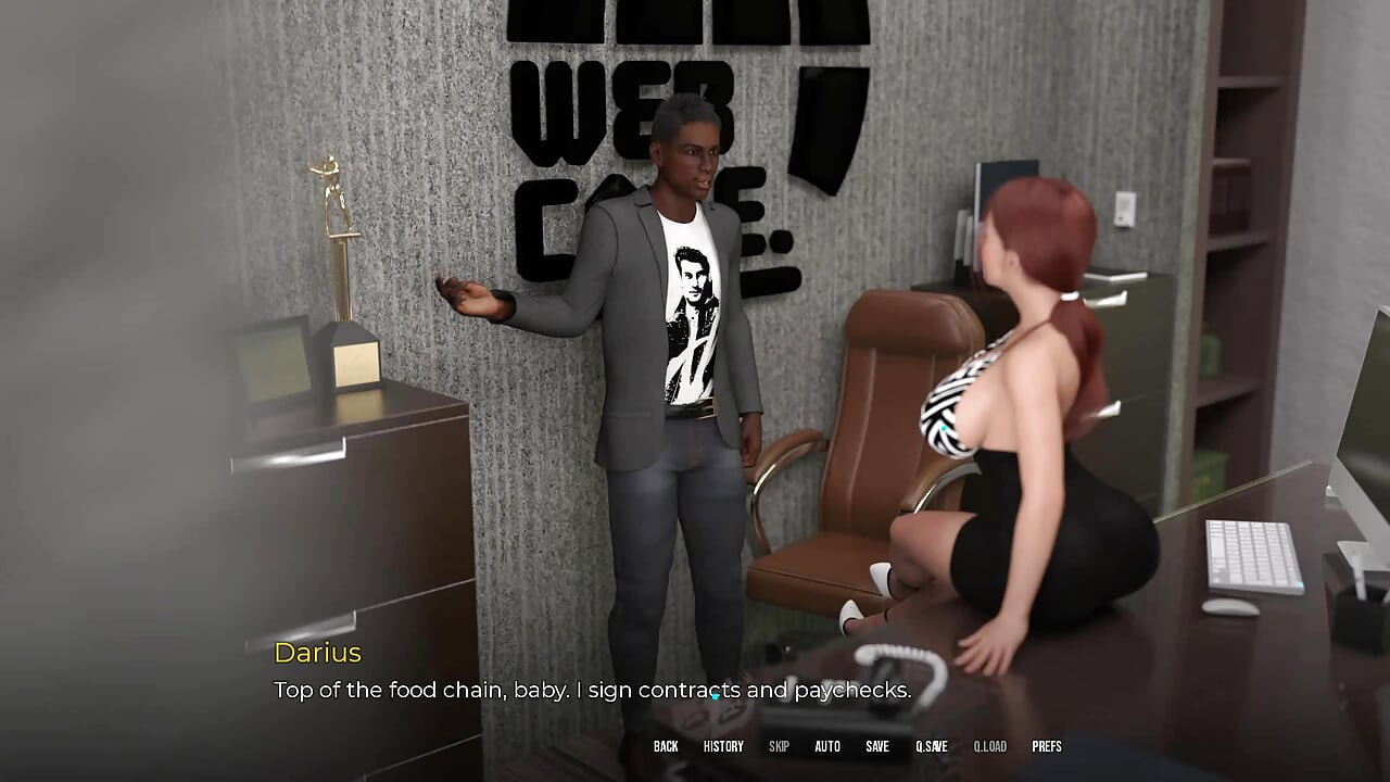 In Security: Silly Girl with Big Tits and Ass Is Sucking off Mr. Big Dick Boss Man in His Office - Episode 7