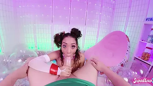 Sweet Latina Girl Sarah Lace Giving Best Sloppy Deepthroat