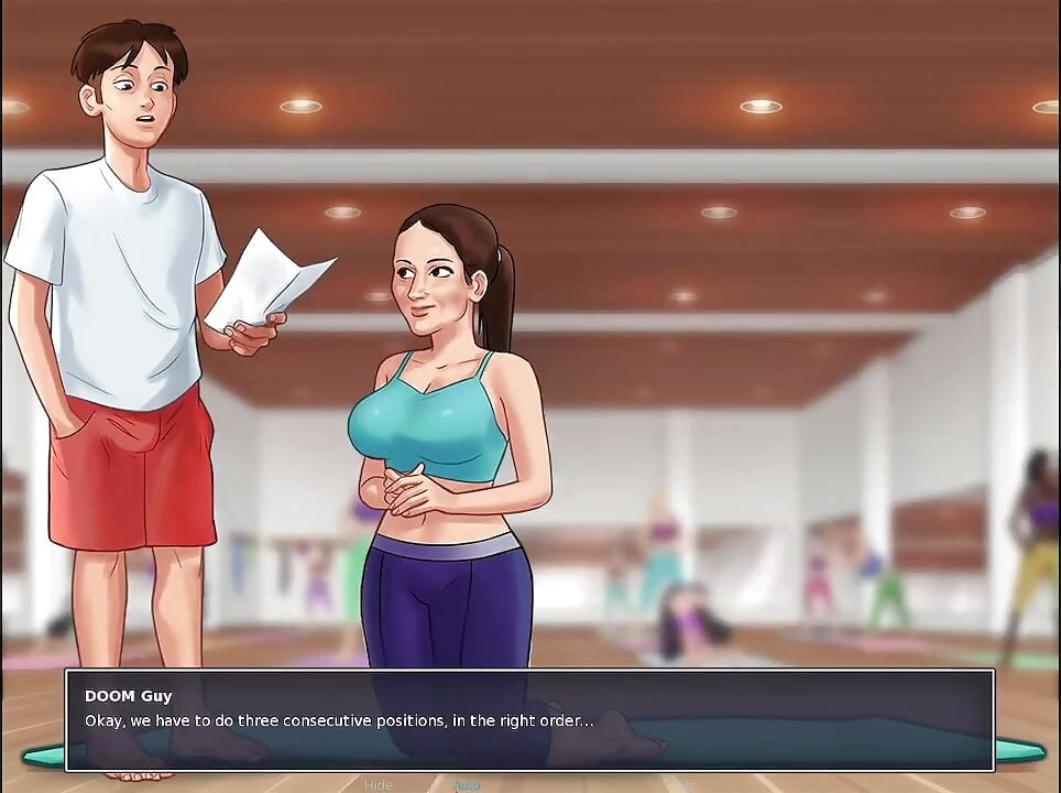 I knead my MILF Stepmom's ass in Yoga in Summertime Saga