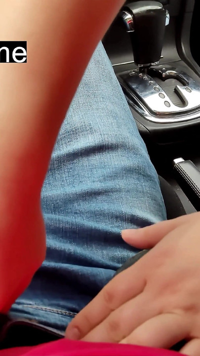 Stepsister Gives Stepbrother His First Blowjob in the Car POV