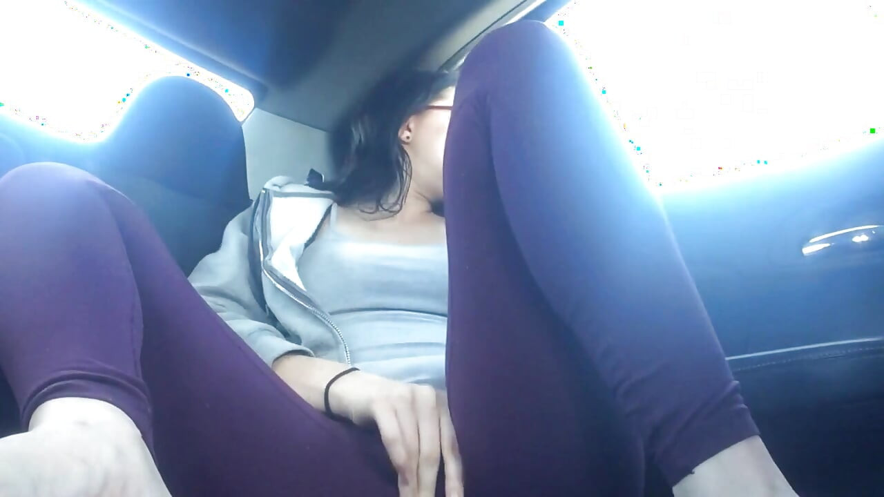 Fucking My Hairy Pussy in the Car