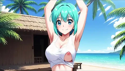 Bulma dragon ball z lagi pose mesra-mesraan sambil bugil sambil menggoda dengan baju klasik