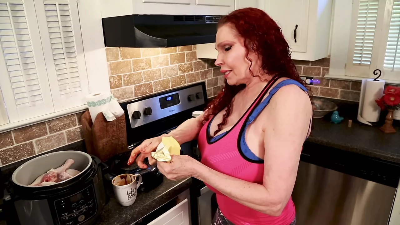 Hot Youtuber with HUGE TITS Teddi Barrett in the kitchen