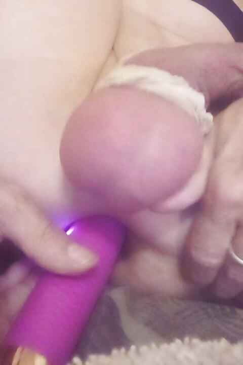 Mellissa hides her new vibrator in her sexy sissy pussy
