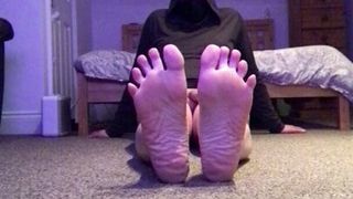 Sissy feet ass and cum