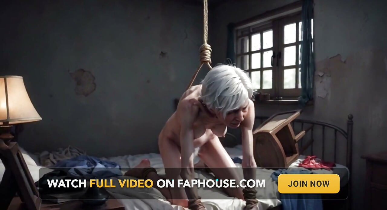 Elderly Granny Bound on Bed - Craving Cum Deep Inside Her Wet Pussy