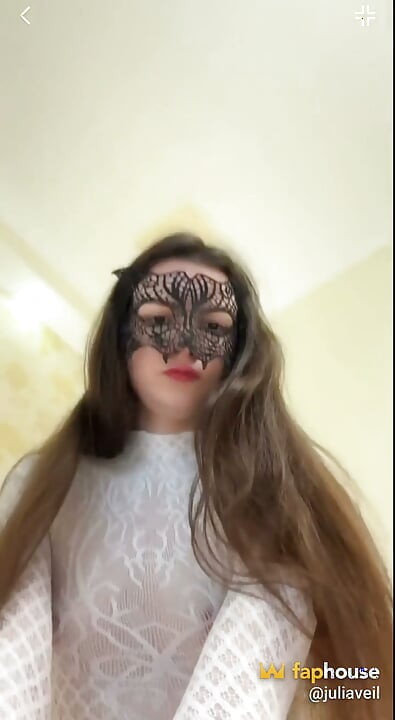 Mistress Julia JOI - Sheer White Dress, Nipple Clamps, Trimmed Pussy & Verbal Humiliation