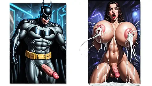 Batman menghancurkan memeknya dengan kontolnya yang berurat