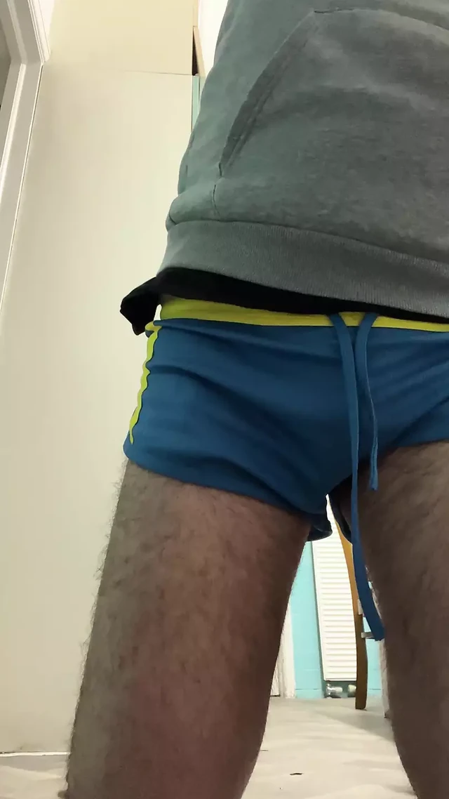 Almost caught without underwear in the kitchen