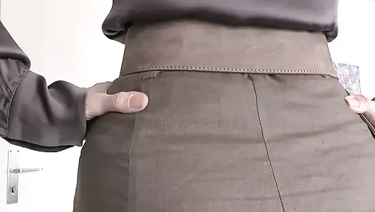 Pas dengan ikat pinggang seksi dengan rok linen, bagian 2, lady victoria valente