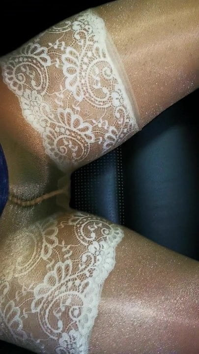 Me in white nylon and pantyhose