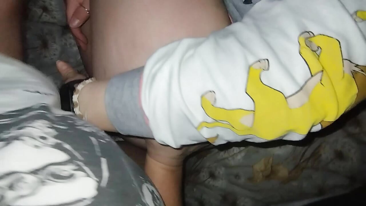 Taking her from behind and cum inside her