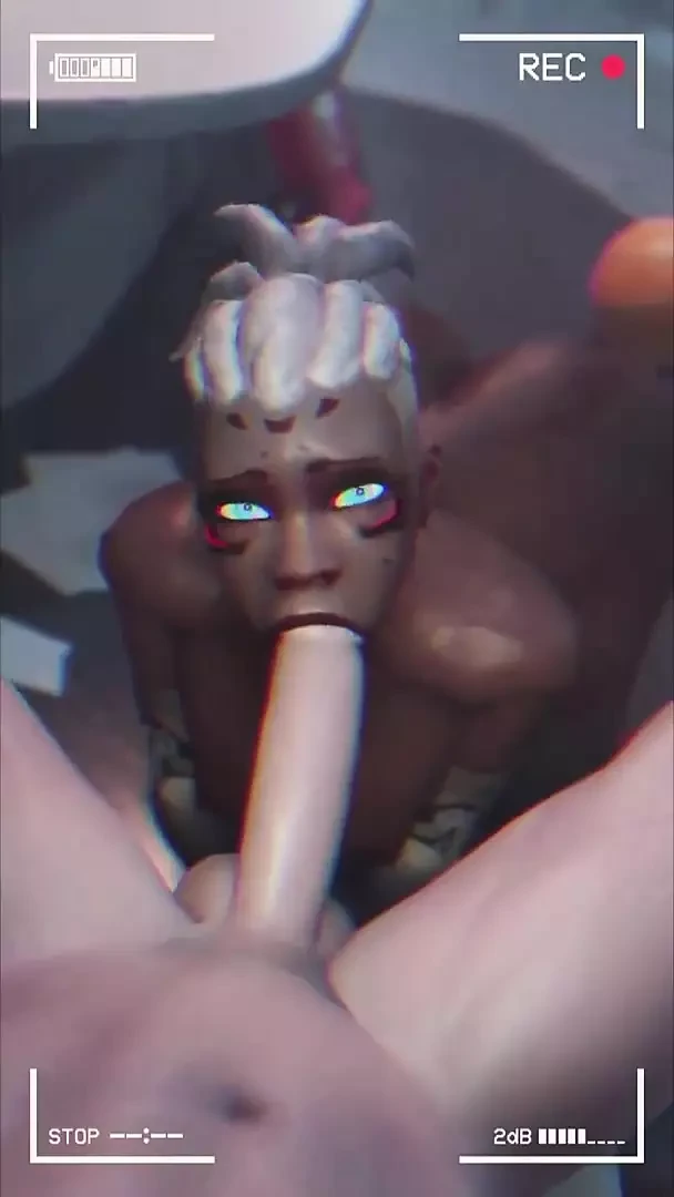 Cute Ebony Girl Sucking Big Cock
