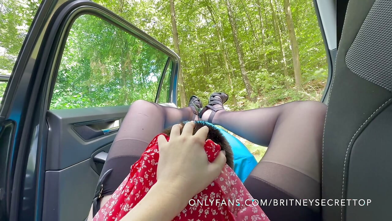 I-a ridicat fusta și a futut-o pe MILF-ul Britney în pădure