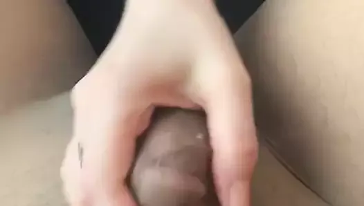 Gf rubbing pantyhose cock