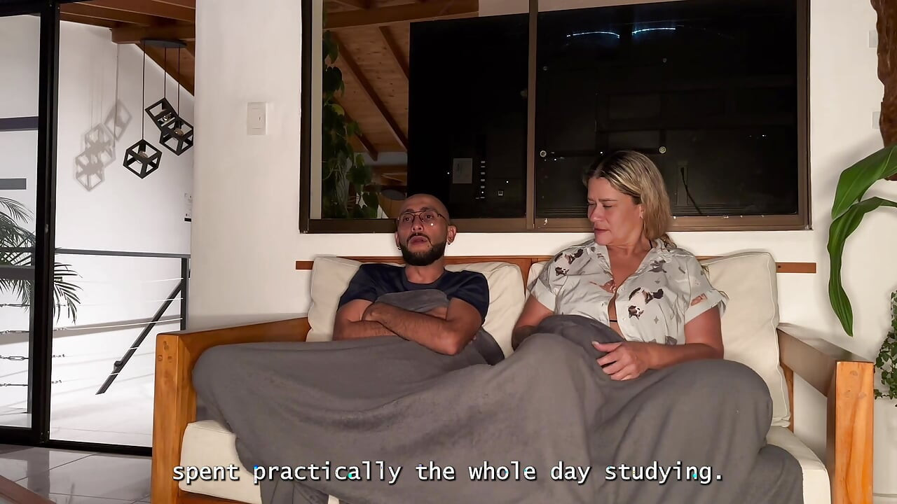 My horny brother-in-law is staying over, so I decide to ride his big, hairless cock with my MILF pussy until it's full of cum!