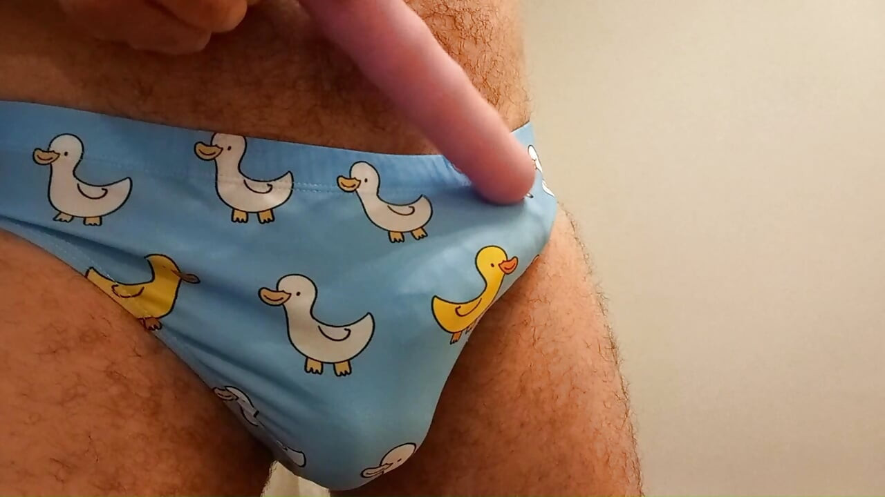 Speedo cum. Rubbing, vibrating, masturbating small penis bulge in speedo, swim trunks, brief. Please humiliate in the comments.