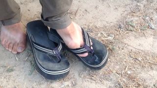 ( vid4 )wearing cumed sandals