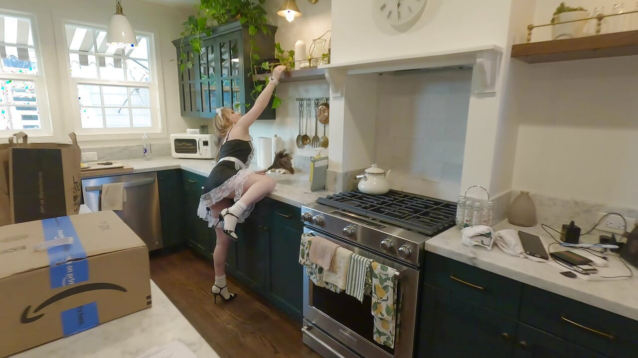 Russian Blonde Maid Rough Sex After Cleaning Alexandra Quintezz